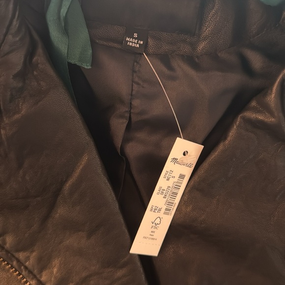 Madewell Washed Leather Motorcycle Jacket: Brass Hardware Edition - Picture 3 of 4